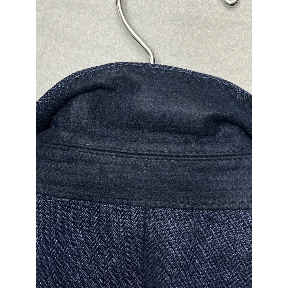 NWOT Banana Republic 42R Navy Linen Herringbone‎ Blazer Slim Fit Tailored Sport